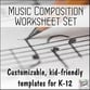 Music Composition Worksheet Set Digital Resources